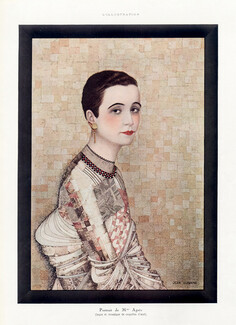 Jean Dunand 1927 Portrait de Mme Agnès