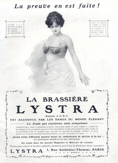 Lystra (Lingerie) 1911 Bra, A. Ehrmann