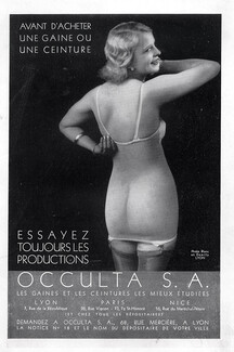 Occulta (Lingerie) 1933 Gaine Ceinture, Photo Blanc & Demilly