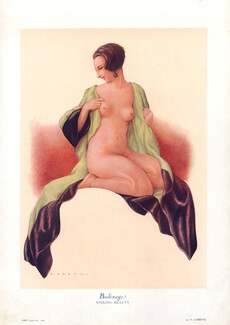 Fabius Lorenzi 1925 Badinage - Smiling Beauty... Nude