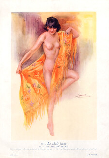 Suzanne Meunier 1925 III. Le Châle Jaune - The Yellow Shawl... Nude