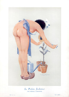 Maurice Pépin 1924 La Parfaite Jardinière - The Perfect Gardener, Nude