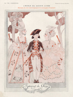 George Barbier 1923 "L'embarras du choix" 18th Century Costumes