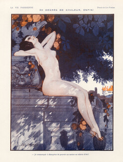 Léo Fontan 1923 Beautiful Nude Outdoor Sexy looking girl