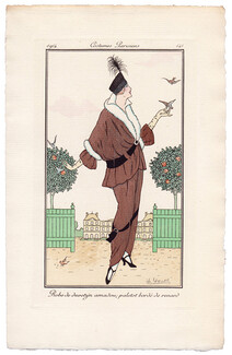 HONORE 1914 Journal des Dames et des Modes Costumes Parisiens Pochoir N°141