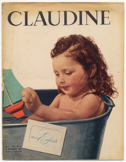 CLAUDINE Fashion Magazine 1945 N°11 Photos Robert Doisneau, 16 pages