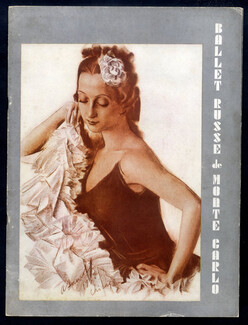 Alexandre Iacovleff 1949 Ballet Russe de Monte Carlo Program, Alexandra Danilova, Novak, Taanila, Danielian, Larkin..., 50 pages