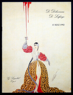 Erté (Romain de Tirtoff) 1992 Auction Catalog, Costume designs, 40 pages