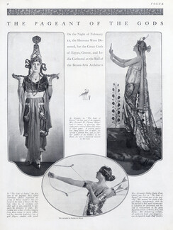 The Pageant of the Gods, 1916 - Lucile - Lady Duff Gordon Theatre Costume, Egypt, Greece, India, 5 pages