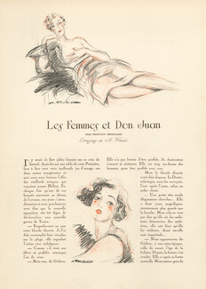 Les Femmes et Don Juan, 1931 - Crayons de A. Fried, Text by Tristan Bernard, 4 pages