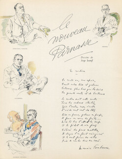Serge Ivanoff 1942 "Le Nouveau Parnasse" Cocteau, Desnos, Audiberti, Léon Paul Farge..., 3 pages