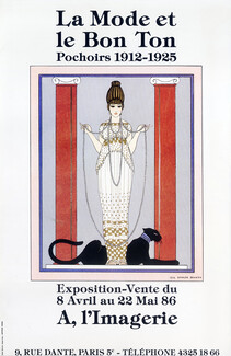 George Barbier 1986 Poster for the exhibition La Mode et le Bon Ton, Cartier, Panther