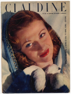CLAUDINE Fashion Magazine 1948 N°132 Photo Harry Meerson & Robert Doisneau, Christian Dior, 24 pages