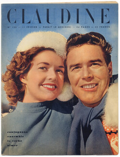 CLAUDINE Fashion Magazine 1948 N°135 René Gruau, 24 pages