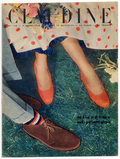 CLAUDINE Fashion Magazine 1948 N°138 Photos Harry Meerson & Robert Doisneau, 24 pages