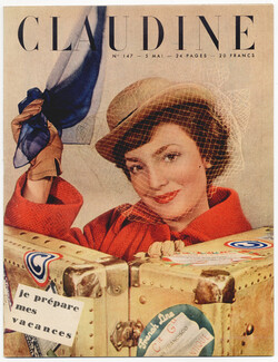 CLAUDINE Fashion Magazine 1948 N°147 Photo Kitrosser, Pierre Balmain