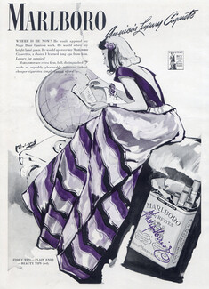 Marlboro (Cigarettes, Tobacco Smoking) 1943 Bodegard, Evening Gown