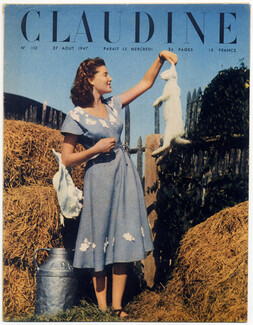 CLAUDINE Fashion Magazine 1947 N°112 Hats