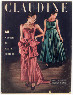 CLAUDINE Fashion Magazine 1947 N°116 Christian Dior, Haute Couture