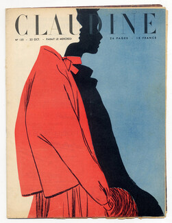CLAUDINE Fashion Magazine 1947 N°120 Haute Couture, Fashion Illustration