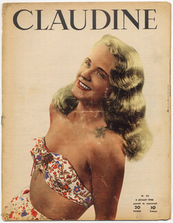 CLAUDINE Fashion Magazine 1946 N°52 Carven, Photos Robert Doisneau, 20 pages