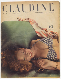CLAUDINE Fashion Magazine 1946 N°57, Robert Doisneau, 20 pages