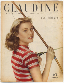 CLAUDINE Fashion Magazine 1946 N°61 Photos Robert Doisneau, Deborah Fergusson, Line Vautrin, 20 pages