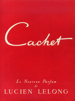 Lucien Lelong (Perfumes) 1949 Cachet
