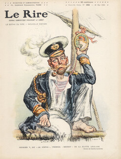 Charles Léandre 1910 Georges V dit Le Simple, Premier Midship de la Flotte Anglaise
