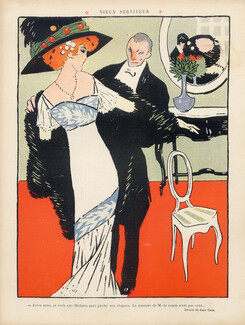 Juan Gris 1910 Elégante Parisienne, Art Nouveau Style