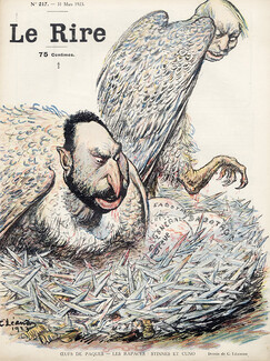 Charles Léandre 1923 Stinnes et Cuno, The Birds of Prey, Caricature