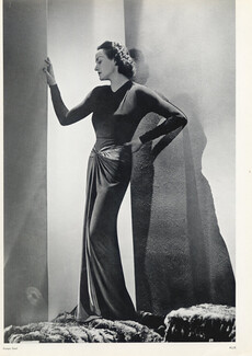 Alix 1938 Photo Georges Saad, black evening dress