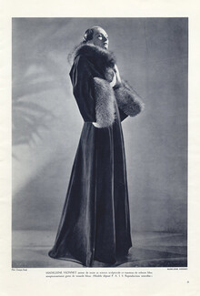 Madeleine Vionnet 1934 Velvet Evening Coat, Photo Georges Saad
