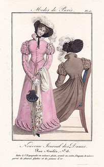 Nouveau Journal des Dames 1821 Modes de Paris N°15