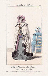 Petit Courrier des Dames 1822 Modes de Paris N°21