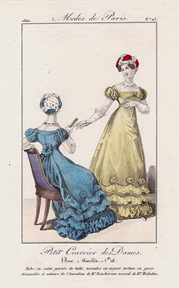 Petit Courrier des Dames 1822 Modes de Paris N°25