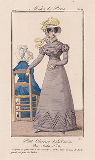 Petit Courrier des Dames 1822 Modes de Paris N°49