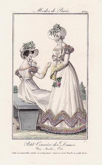 Petit Courrier des Dames 1822 Modes de Paris N°72