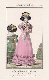 Petit Courrier des Dames 1822 Modes de Paris N°85