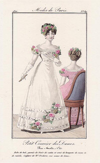 Petit Courrier des Dames 1822 Modes de Paris N°89