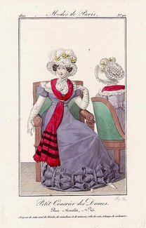 Petit Courrier des Dames 1822 Modes de Paris N°90