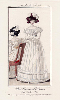 Petit Courrier des Dames 1822 Modes de Paris N°92