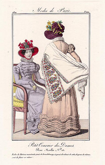 Petit Courrier des Dames 1822 Modes de Paris N°102