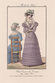 Petit Courrier des Dames 1823 Modes de Paris N°126
