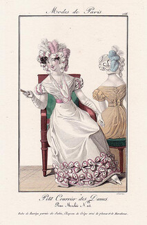 Petit Courrier des Dames 1823 Modes de Paris N°155