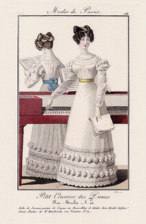 Petit Courrier des Dames 1823 Modes de Paris N°156