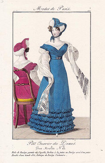 Petit Courrier des Dames 1823 Modes de Paris N°162