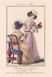 Petit Courrier des Dames 1823 Modes de Paris N°170