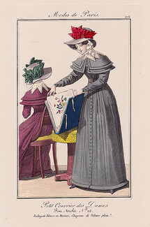 Petit Courrier des Dames 1823 Modes de Paris N°173