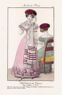 Petit Courrier des Dames 1823 Modes de Paris N°195